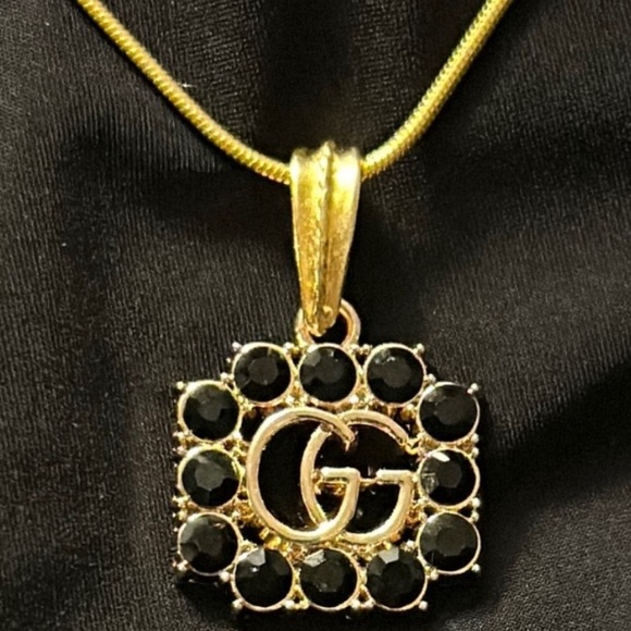 Gucci Authentic Stamped Gold and Black GG Zipper Pull with Chain - Picture 1 of 2